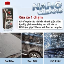 Xịt Vệ Sinh Nội Ngoại Thất Ô Tô Đa Năng NANO CLEANS 500ml – Làm Sạch Ghế, Taplo, Trần Xe, Vỏ Xe 9