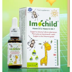 Vitamin D3K2 Imochild (hộp 20 ml ) Bổ Sung D3K2 Và DHA, Hỗ Trợ Bé > BUN BUN SHOP 3