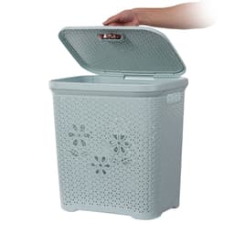 Giỏ Nhựa Nắp Hoa Việt Nhật 5158/59, Giỏ Đựng Quần Áo Và Đồ Chơi Gọn Gàng - DOMUS 5