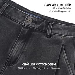 Quần jean nữ ống rộng dáng Balloon GENVIET JEANS chất Denim USA mềm mịn đứng form, linh hoạt phối đồ 9119 6