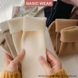 Set 5 Đôi Tất Lót Lông Siêu Ấm Mùa Đông Giữ Nhiệt Đại Hàn Nhiều Màu TN1 6