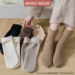 Set 5 Đôi Tất Lót Lông Siêu Ấm Mùa Đông Giữ Nhiệt Đại Hàn Nhiều Màu TN1 2