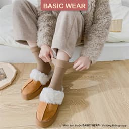 Set 5 Đôi Tất Lót Lông Siêu Ấm Mùa Đông Giữ Nhiệt Đại Hàn Nhiều Màu TN1 4