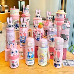 Ly giữ nhiệt Zootopia Judy, ly có ống hút dễ thương đủ hình nhỏ gọn mang đi học đi làm 1