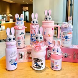 Ly giữ nhiệt Zootopia Judy, ly có ống hút dễ thương đủ hình nhỏ gọn mang đi học đi làm 2