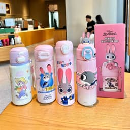 Ly giữ nhiệt Zootopia Judy, ly có ống hút dễ thương đủ hình nhỏ gọn mang đi học đi làm 3