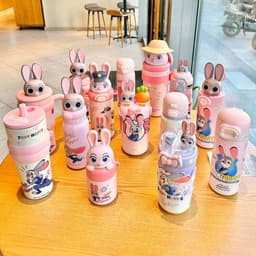 Ly giữ nhiệt Zootopia Judy, ly có ống hút dễ thương đủ hình nhỏ gọn mang đi học đi làm 4