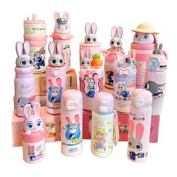 Ly giữ nhiệt Zootopia Judy, ly có ống hút dễ thương đủ hình nhỏ gọn mang đi học đi làm 5