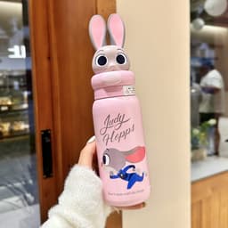 Ly giữ nhiệt Zootopia Judy, ly có ống hút dễ thương đủ hình nhỏ gọn mang đi học đi làm 6