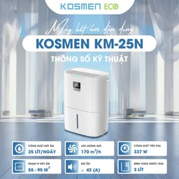 Máy Hút Ẩm Kosmen KM-25N, Công Suất 25Lit Phù Hợp Diện Tích 55 - 95 m2, Hàng Chính Hãng 4