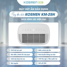 Máy Hút Ẩm Kosmen KM-25N, Công Suất 25Lit Phù Hợp Diện Tích 55 - 95 m2, Hàng Chính Hãng 3