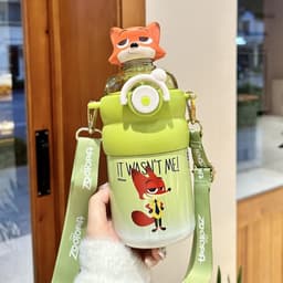 Ly giữ nhiệt Zootopia Judy Nick Love, ly nước có ống hút dung tích lớn cho nam và nữ giữ nhiệt nóng lạnh đủ hình 7
