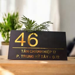 Bảng số nhà sang trọng mica kết hợp alu SANG TRỌNG 2