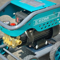 Máy Rửa Xe 3200W KOMI KM-34S lõi đồng 100% có bánh xe di chuyển tiện lợi, lưu lượng 11L/p có CB chống giật BH 12 tháng 9