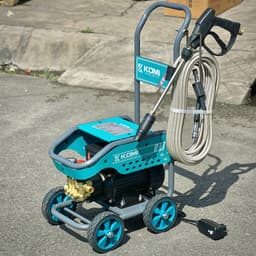Máy Rửa Xe 3200W KOMI KM-34S lõi đồng 100% có bánh xe di chuyển tiện lợi, lưu lượng 11L/p có CB chống giật BH 12 tháng 7