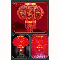 Đèn Lồng Cầu Điện Xoay 360 Độ Kèm Đèn Led Trang Trí Nhà Cửa Đón Tết Chúc Mừng Năm Mới 6