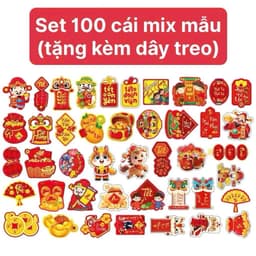 🎉 SET 50-100-200 THẺ TREO TRANG TRÍ TẾT – MIX NHIỀU MẪU ĐẸP | TẶNG KÈM DÂY TREO 🎉 1
