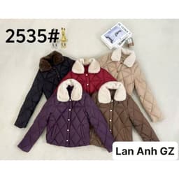 Áo phao lôngg zũ trần trám #2535 phối cổ lôngg QCCC 4