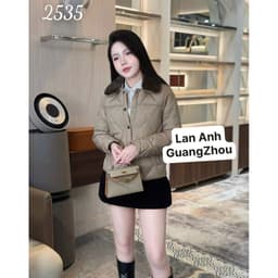 Áo phao lôngg zũ trần trám #2535 phối cổ lôngg QCCC 5