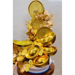 100gr Đồng Xu 3cm Nhựa Xi Mạ Vàng Trang Trí Cây Tài Lộc Giá Sỉ 2