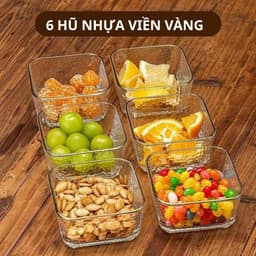 Khay Mứt Đựng Bánh Kẹo Chất Liệu Gỗ MDF Cao Cấp An Toàn Có 6 Ngăn Kín Sang Trọng Lịch Sự 8