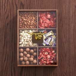 Khay Mứt Đựng Bánh Kẹo Chất Liệu Gỗ MDF Cao Cấp An Toàn Có 6 Ngăn Kín Sang Trọng Lịch Sự 7