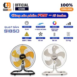 Quạt sàn Senko S1850 cao 56cm 5 cánh công xuất 75W gió mạnh chính hãng bảo hành 24 tháng 2