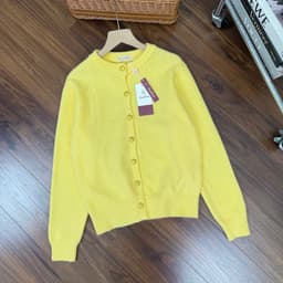 Áo khoác len nữ cardigan 233 cúc đồng chất len ép dày dặn mềm mịn phong cách  Eva Lover 7