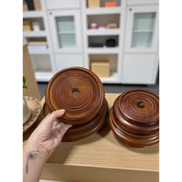 Chân đế gỗ sồi cao cấp tròn cho bát lư hương RỒNG VIỆT, đa dạng kích thước cho bàn thờ thần tài. 2