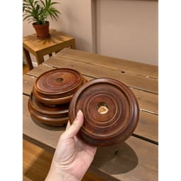 Chân đế gỗ sồi cao cấp tròn cho bát lư hương RỒNG VIỆT, đa dạng kích thước cho bàn thờ thần tài. 5