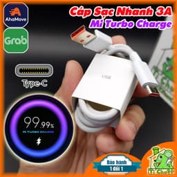 [Chính Hãng] Cáp Sạc Nhanh 33W Xia0mi 3A Mi Turbo Charge USB Type-C Lõi Cam ZIN 1