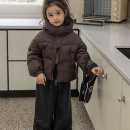 Áo Phao Trẻ Em Dáng Rộng Có Mũ Siêu Nhẹ – Áo Phao Nữ Bé Gái Mùa Đông Giữ Ấm, Chống Gió, Thời Trang Hàn Quốc 8