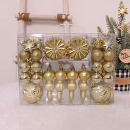 Hộp châu vali kiểu 52 trái đồ trang trí cây thông noel rực rỡ 5