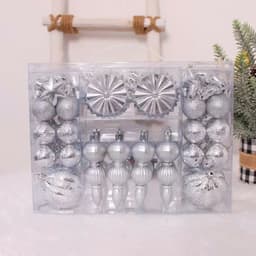 Hộp châu vali kiểu 52 trái đồ trang trí cây thông noel rực rỡ 4