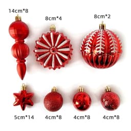 Hộp châu vali kiểu 52 trái đồ trang trí cây thông noel rực rỡ 6