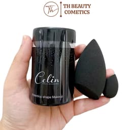 Mút tán nền Celin chuyên dụng cho trang điểm siêu mềm ít hút nền đàn hồi cao 1