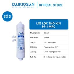 Combo 3 lõi 123 kín Daikiosan - Đại Việt PP 5mrc+ CTO gáo dừa + PP 1 mrc Hàng chính hãng 5