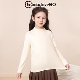 Áo giữ nhiệt Ultra Warm cho bé trai bé gái BabyloveGO áo thu đông dài tay cao cổ lọ ấm áp 5