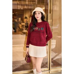 Áo Len Nữ EVST Cao Cấp Kiểu Sweater Dệt Kim Form Rộng Thời Trang Thu Đông Hàn Quốc 5