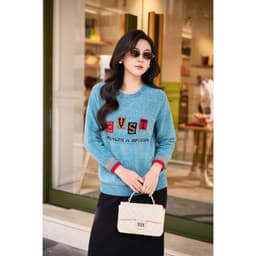 Áo Len Nữ EVST Cao Cấp Kiểu Sweater Dệt Kim Form Rộng Thời Trang Thu Đông Hàn Quốc 3