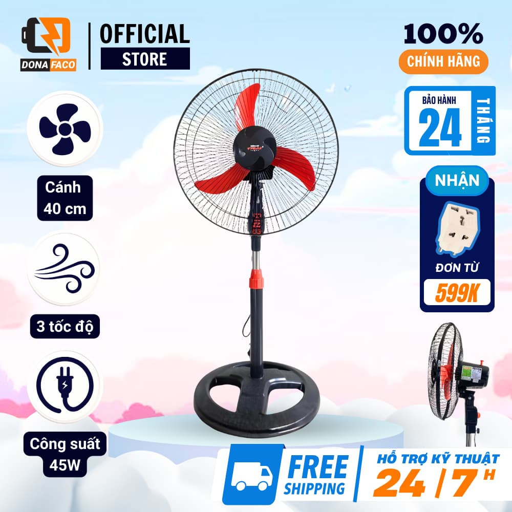 Quạt lứng công nghiệp TPFan L245 công suất 47W cánh 40cm, gió mạnh bảo hành 24 tháng