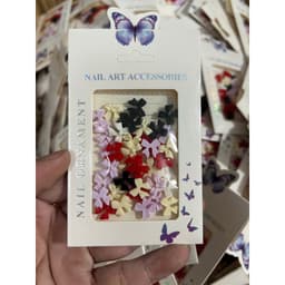 Sét charm nơ nhựa đính móng trắng siêu xinh sét NAil BẢo AN 6