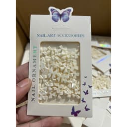 Sét charm nơ nhựa đính móng trắng siêu xinh sét NAil BẢo AN 7