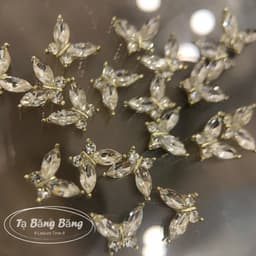 Sét 10 Con Charm bướm Bé gắn đá siêu sáng làm móng làm nail 7