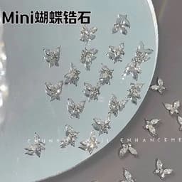 Sét 10 Con Charm bướm Bé gắn đá siêu sáng làm móng làm nail 3
