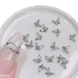 Sét 10 Con Charm bướm Bé gắn đá siêu sáng làm móng làm nail 1