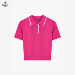 [ẨN] Áo Polo Nữ Chất Len Mềm Mịn GENVIET JEANS Dáng Ôm Vừa Basic 9068 4