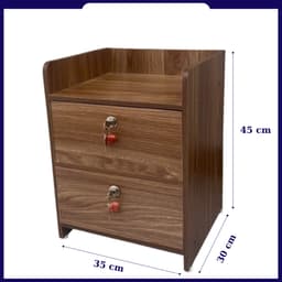 Tủ Đầu Giường 2 Ngăn Kéo Có Khoá Gỗ MDF Cao Cấp - Kệ Đầu Giường Có Ngăn Khoá 2 Ngăn Kéo Tiện Dụng và Sang Trọng 8