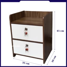 Tủ Đầu Giường 2 Ngăn Kéo Có Khoá Gỗ MDF Cao Cấp - Kệ Đầu Giường Có Ngăn Khoá 2 Ngăn Kéo Tiện Dụng và Sang Trọng 9