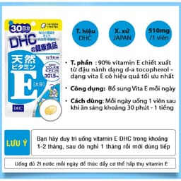 TPBVSK DHC Nature Vitamin E 30 Ngày - Giúp đẹp da, chống lão hóa 4